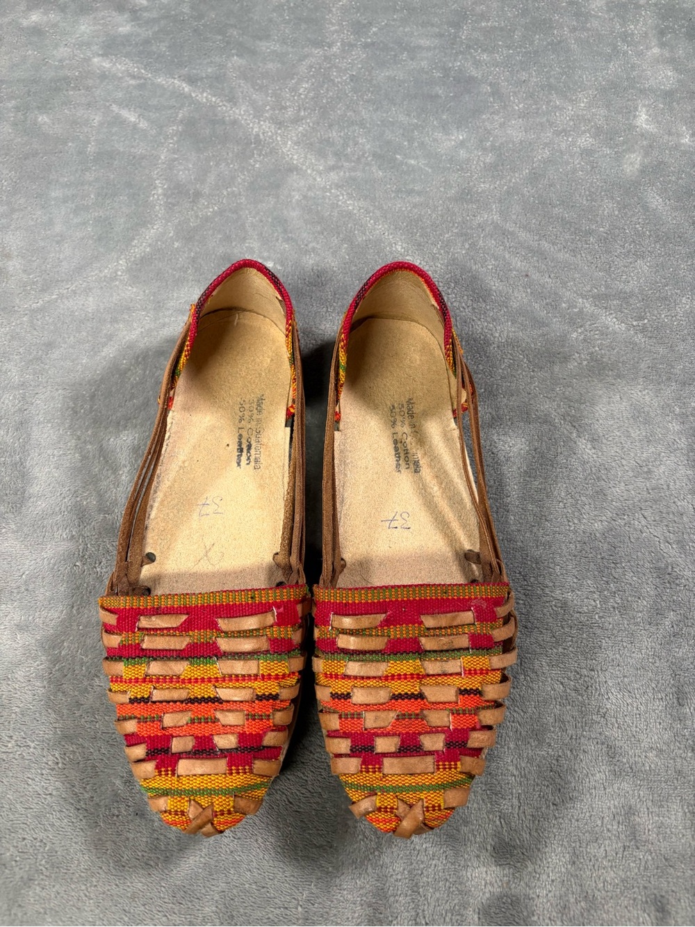 Woven Multicolor Slip-On Women's Flats